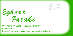 egbert pataki business card
